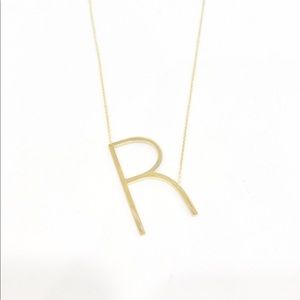 Letter R monogram necklace